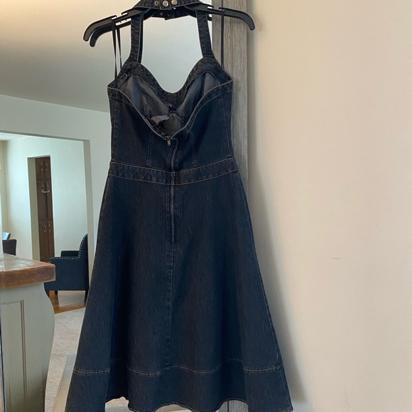 Bisou Bisou Michele Bohbot, 2, Y2K halter neck fit & flare denim fitted dress :) - Picture 4 of 7